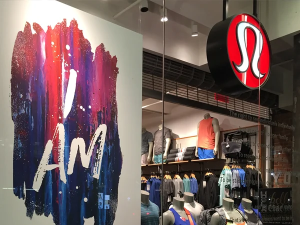 lululemon shopfront and I AM artwork, as documented in Jeremy’s portfolio.
